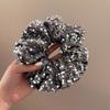 Black and Silver Elastic Hair Tie Sequin Party Hair Accessories Elegant Ponytail Holder  for Women