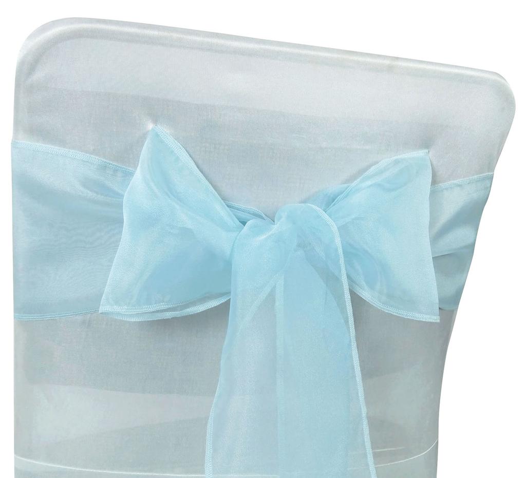 Darling Souvenir Pack Of 25 Organza Chair Sashes Bow Sash For Wedding & Events Supplies Party Decoration Chair Cover Sash - Colors