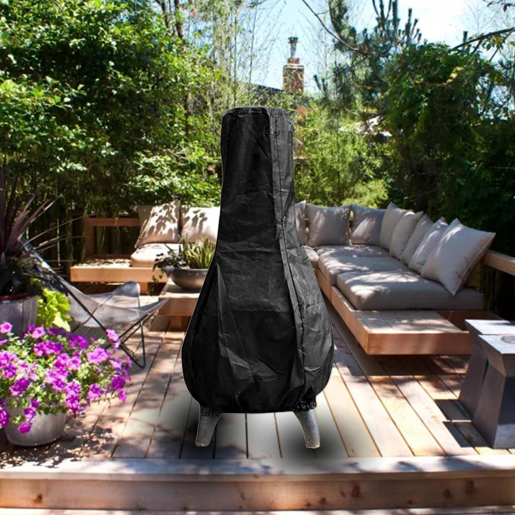 Outdoor Chiminea Cover Heavy Duty Waterproof Protective Sleeve Fireplace Cover Camp Heater Bag Heating Covers Fireplace Cover
