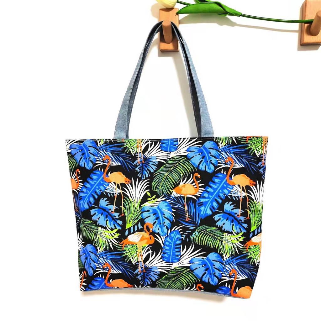 New version of cute cartoon canvas bag literary women's shoulder bag large capacity canvas tote women's bag