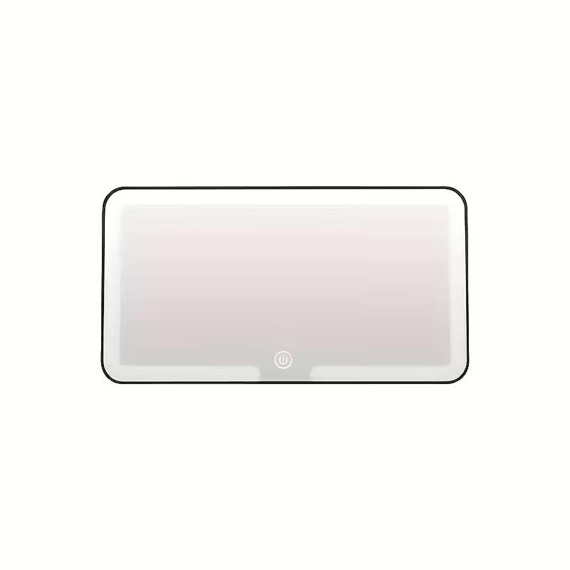 1 LED Lighted Makeup Mirror with Touch Button, 3 Lighting Modes And Built-In Fill Light, Suitable for Cars, Trucks