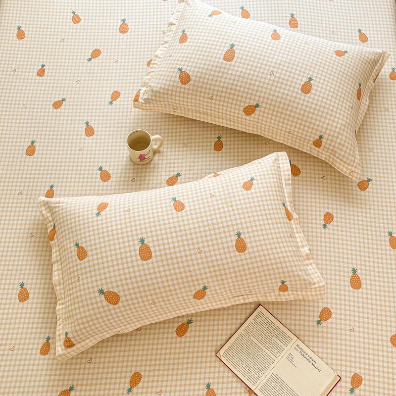 Cotton Pillowcases: Pure Cotton, Simple Style for Home, Dorms, Single & Double Rooms (Single/Pair)