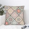Mandaraposia Chic Style Square Pillow Case Portuguese Moroccan Cushion Cover Funny Polyester Decor Pillowcase for Car 4545cm