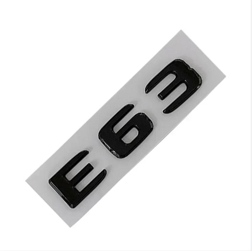 1pc 3D ABS Black Chrome Letters Car Sticker Rear Trunk Emblem Badge E43 E53 E63 Logo For AMG E Class W213 W212 Accessories