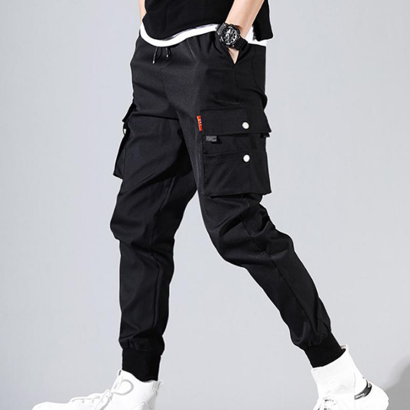Fashion Luxury Men Pockets Cargo Harem Pants Hip Hop Casual Trousers Fashion Casual Streetwear Pants Jogger Pants