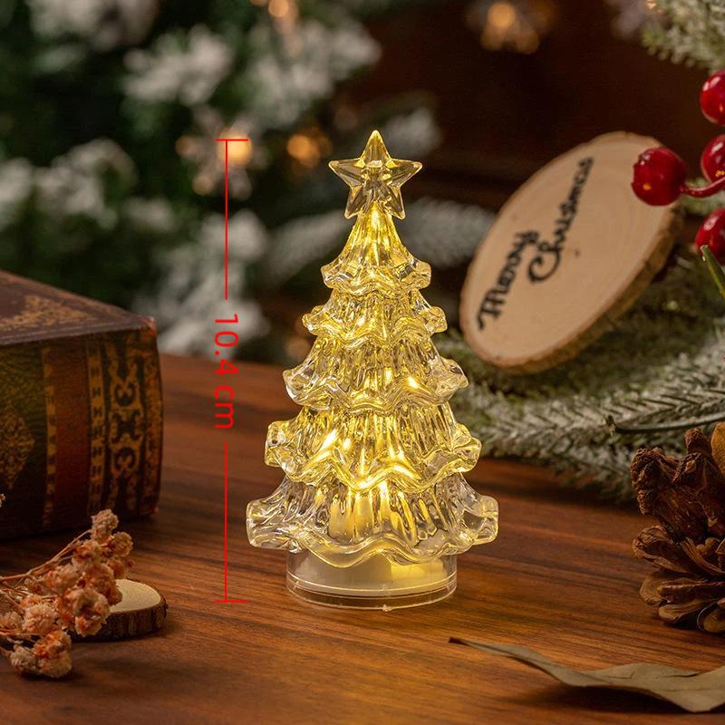 Christmas Tree With Lights Mini Christmas Trees With Led Lights Clear Table Tree Ornaments For Christmas Decorations
