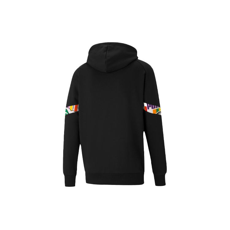 Puma Intl Sports Stitching Printed Hooded Sweatshirt Black 531330-01