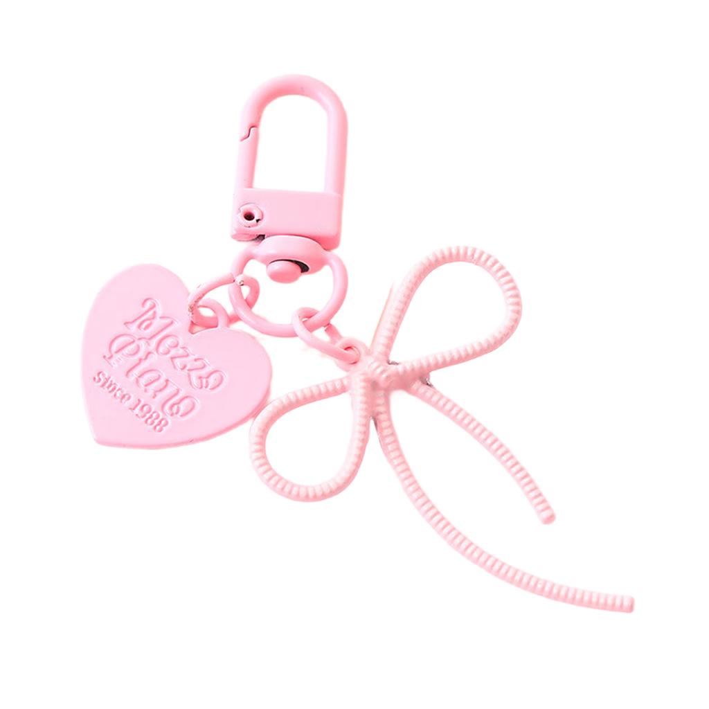 Lovely Heart Bowknot Bag Charm Pendant Keychain Bag Accessories for Backpack Purse Handbag Decors Aesthetic Keychain