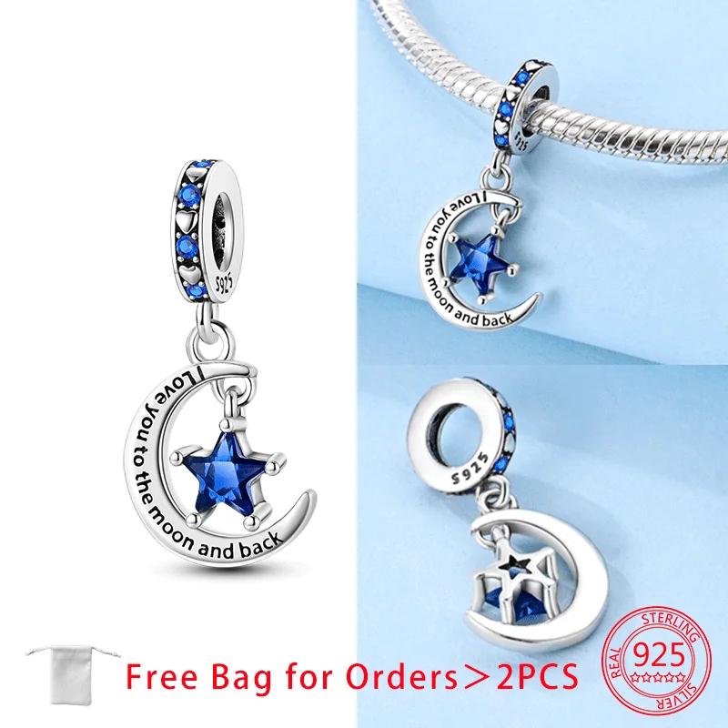 Sun Moon Star Astronaut Charms Beads Copper Zircon Pendant Fit Diy Original Bracelet Necklace Fine Jewelry Birthday Gift