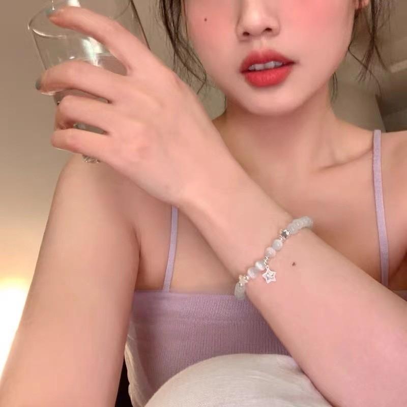 Stylish Geometry Womens Star Bead Bracelet New Chinese Style Elastic Rope