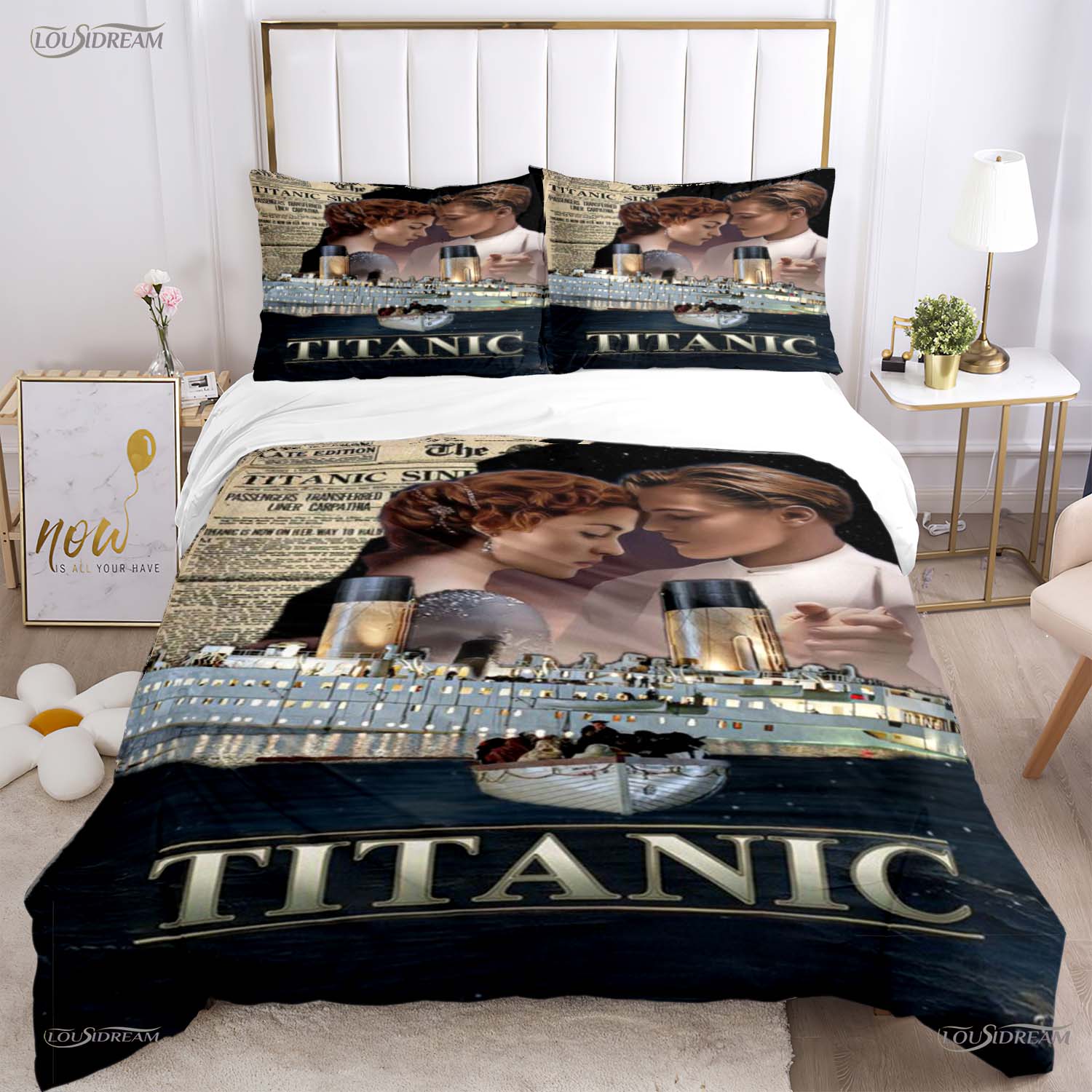 

Comforter Romantic Love Titanic All Season Comforter Bedding Sets Soft And S Single/Double/Queen/King Comforter (quilt)-EU Single(135*200cm)3pcs
