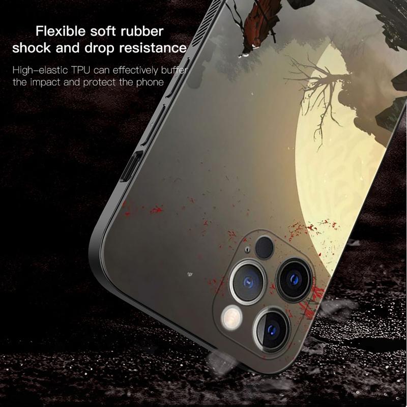 Phone Case For Apple Iphone 14 13 12 11 Pro Max 13 12 Mini Xs Max Xr X 7 8 6 6s Plus Shell Japan Samurai Landscape Ink Painting