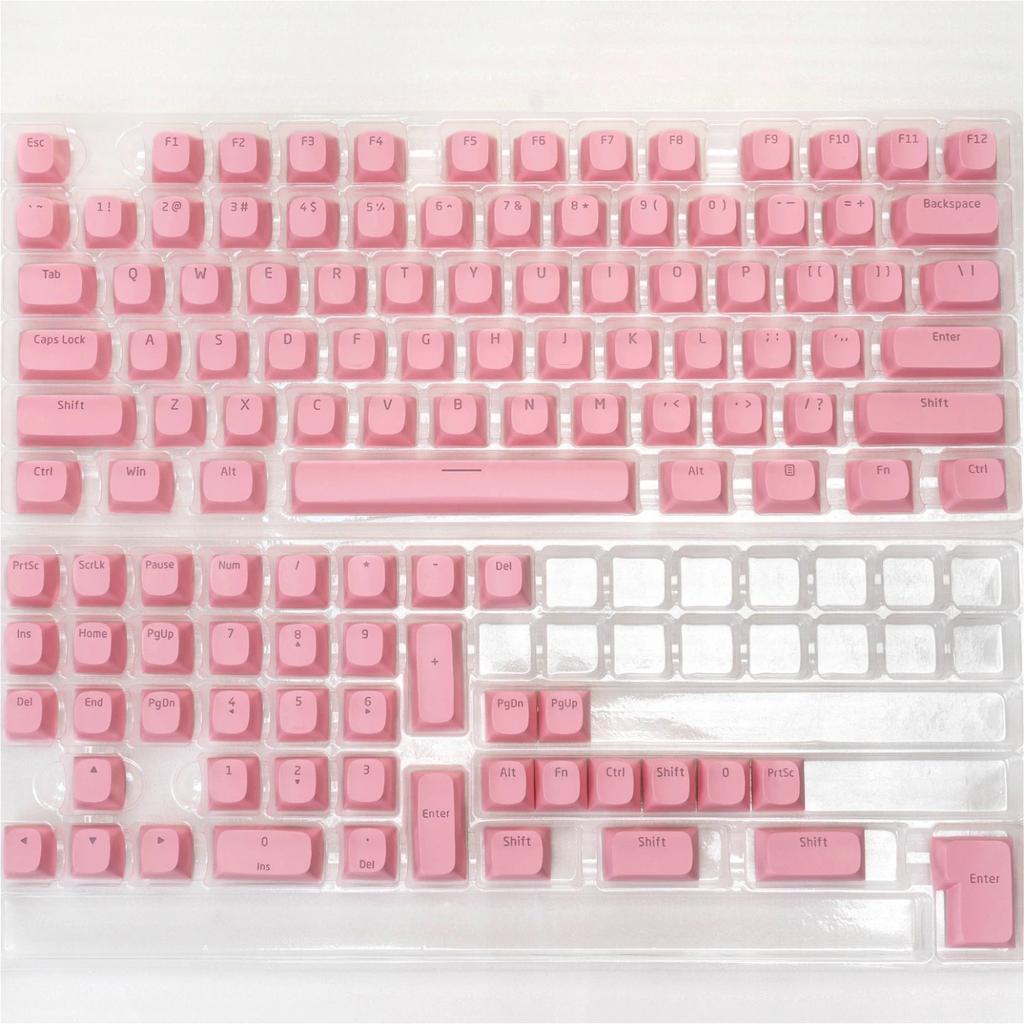 Little Pudding Yellow Character Translucent OEM Key Cover Kit PBT+PC 117 Key for 68 75 87 104 Mechanical Keyboard