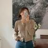 New Arrivals Open Run Mavu Cardigan Women Short Simple Cable Knit Sweater Fall