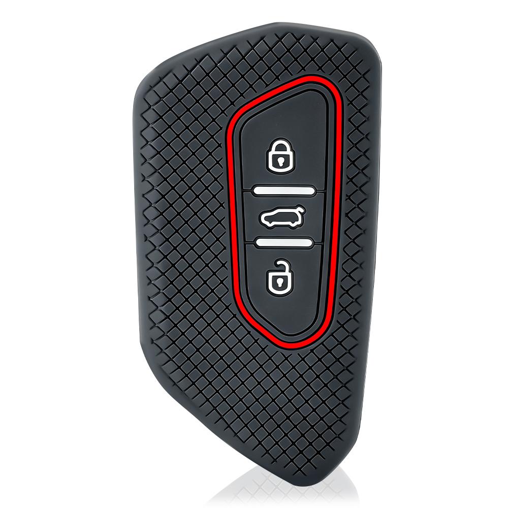 

Чехол-брелок для ключа автомобиля для VW Volkswagen/Golf 8 MK8 ID.3 ID.4 /Cupra/Skoda/Octavia A8/SEAT/Leon MK4 2020 2026/Formentor/Tarraco чёрный