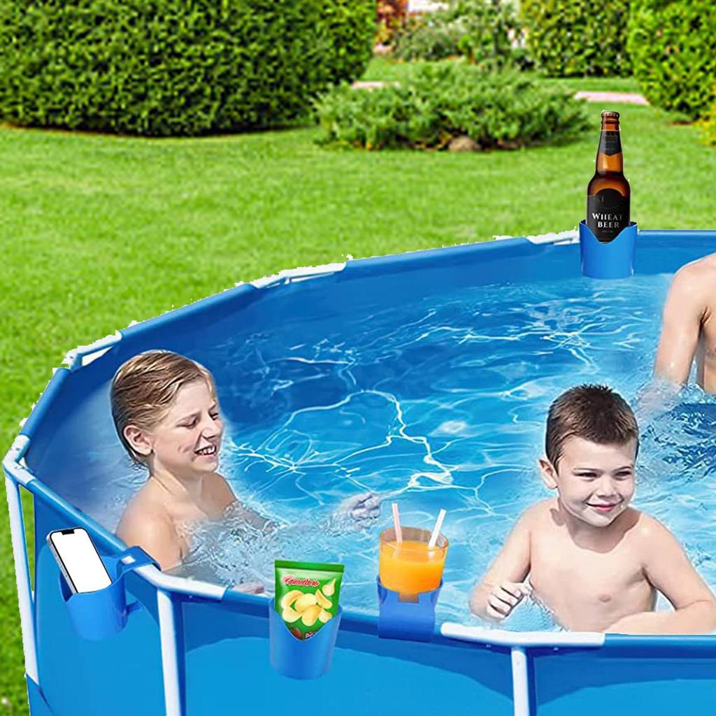Drink Holder for Poolside No Punching Swimming Pool Beer Bottle Drink Holder No Spills Pool Accessories for Pool Parties Juice