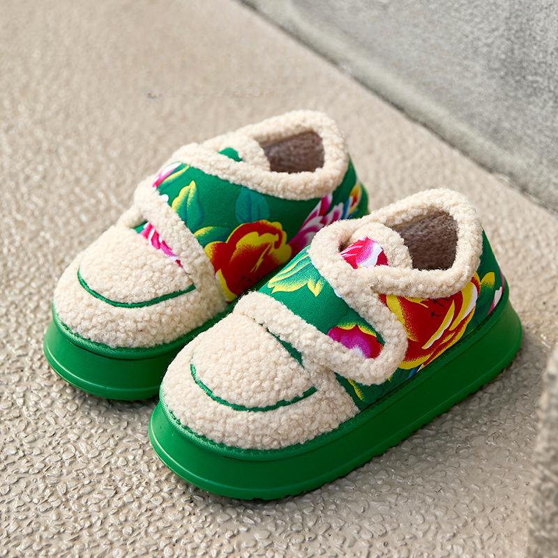 Fashion New Fashion Fluffy Platform Slippers for Women Winter Plush Warm Cotton Shoes Woman Comfort Non Slip Thick-soled Plush Slippers