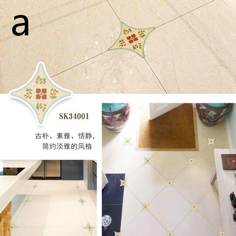 15pcs/sheet 5 Sheets Lot Creative Decorative Tile Stickers Diagonal Stickers Printed Stickers