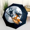 1pc Halloween Night Auto Open/close, All-Season Portable Folding Umbrella for Women & Men, Travel, Everyday, Formal Events - Compact Luxury Parasol, O