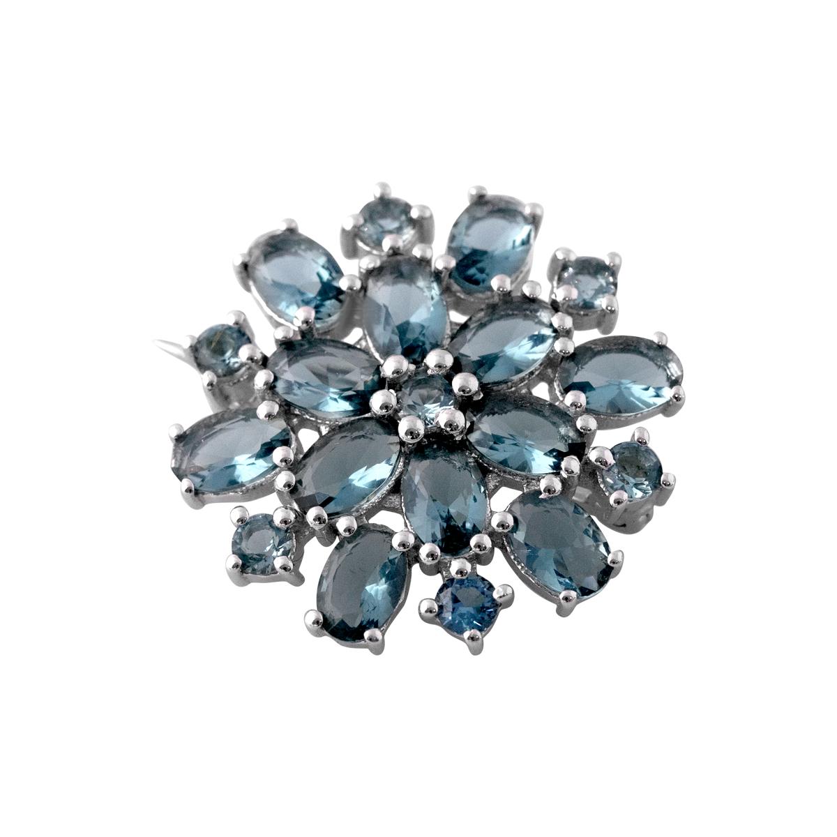 

Срібна брошка з топазом Лондон Блю 4.304ct (2112129)