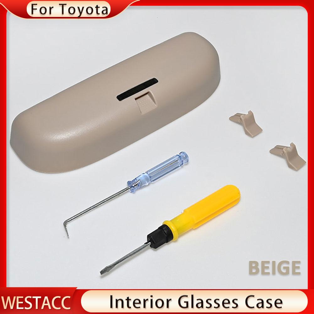 Étui à lunettes de voiture, boîte pour Toyota Corolla C-HR CHR RAV4 Camry Prius Reiz Venza Highlander Prado Sequoia 2014 – 2022