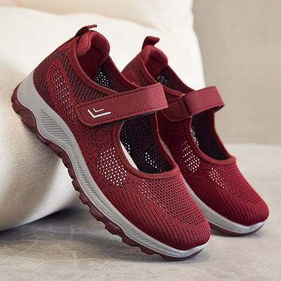 2025 Tênis Femininos Confortáveis Malha Sapatilhas Femininas Plataforma Macia Sapatos de Verão Respiráveis Feminino Casual Sapatos para Caminhada Sapatos para Exterior
