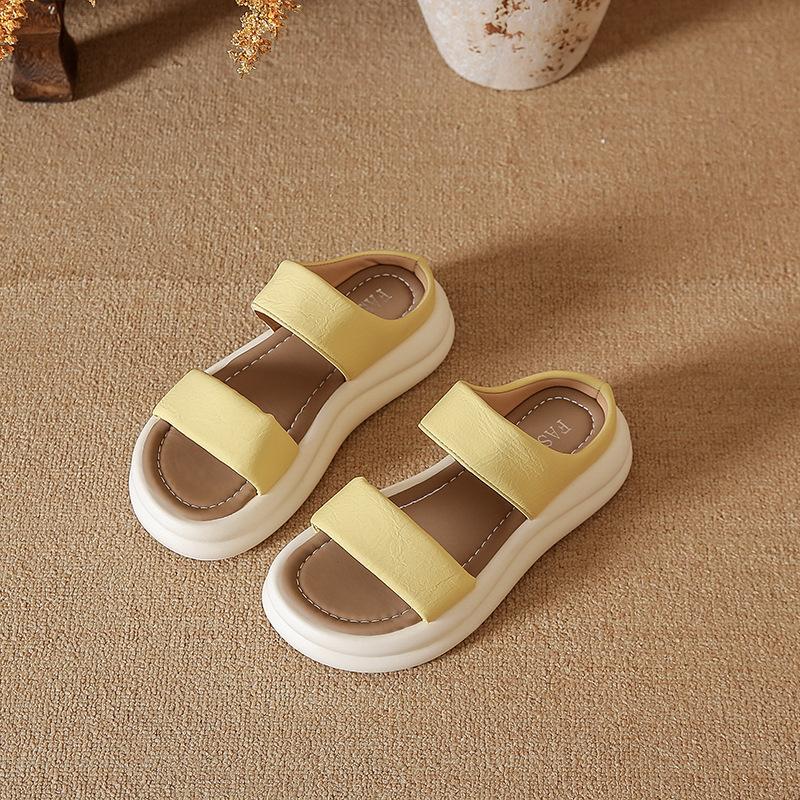 Platform Slippers Women's Summer Outer Wear 2025 New High-end Shit-stepping Fashion Non-slip One-word Sandals Casual Sandals