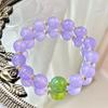 12Mm Violet Quartz Rock Natural Chalcedony Bracelet Bracelet