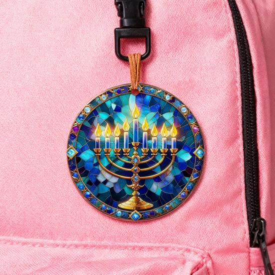 1/2/3Pcs Ceramic Ornament Engraved Colorful Comfortable Feel Decorative Stained Glass Hanging Pendant Garden Balcony Decor