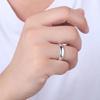 Buyee 925 Sterling Silver Couples Ring Polishing Open Ring Finger for Women Men Fashion Wedding Fine Jewelry Circle Gift