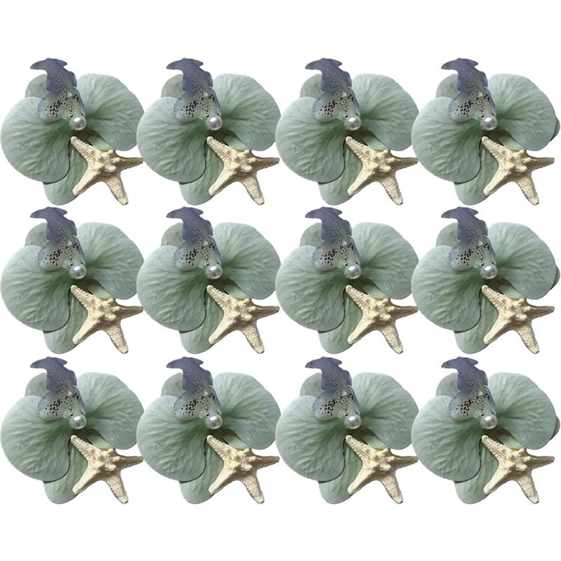 Romantic Phalaenopsis Starfish Hair Clips Female Korean Summer Beach Resort Duckbill Clip Hair Accessories