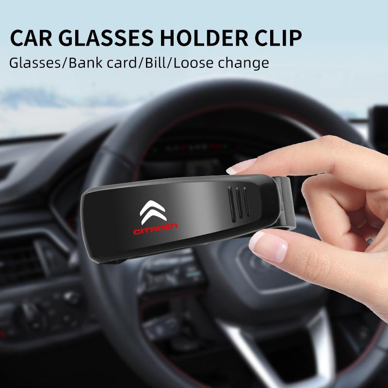 For Citroen C1 C2 C3 C4 C5 C6 C8 C4L DS3 DS4 Car Sun Visor Glasses Box Holder Clip Sunglasses Clip Card Ticket Portable Holder