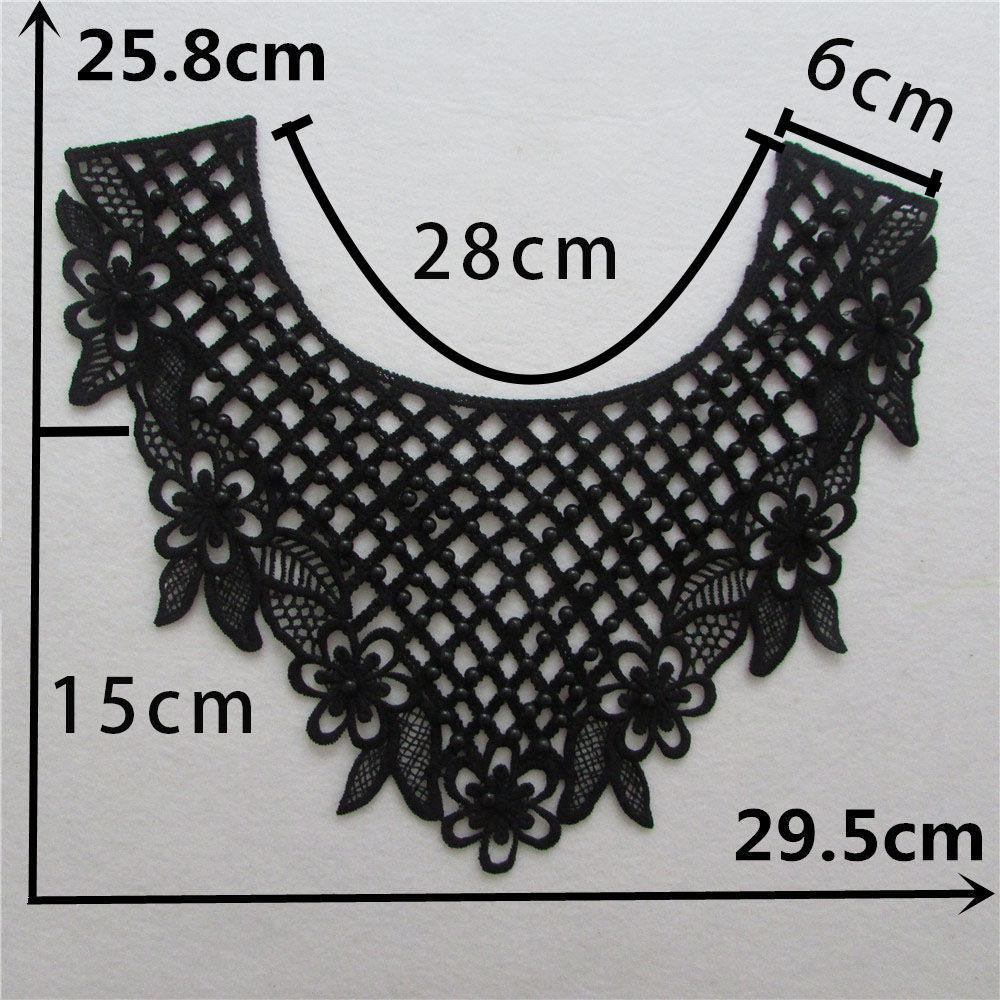 Black And White I Embroidery Polyester Beads Hollow Diy Sewing Lace Decoration Matching Clothing Accessories Clothing