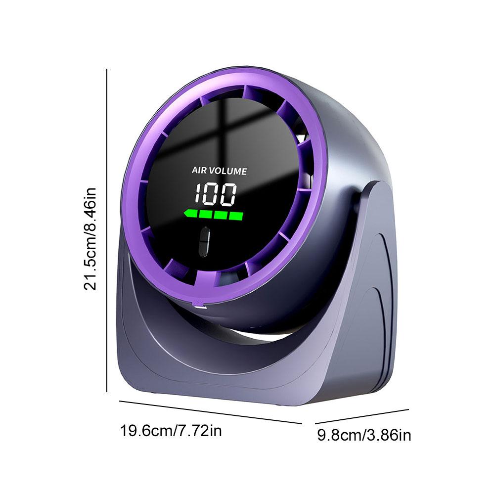 Wall-Mounted Desk Fan Digital Display Portable Fan 100 Speeds Desktop Fan for Home Office Kitchen Travel Camping