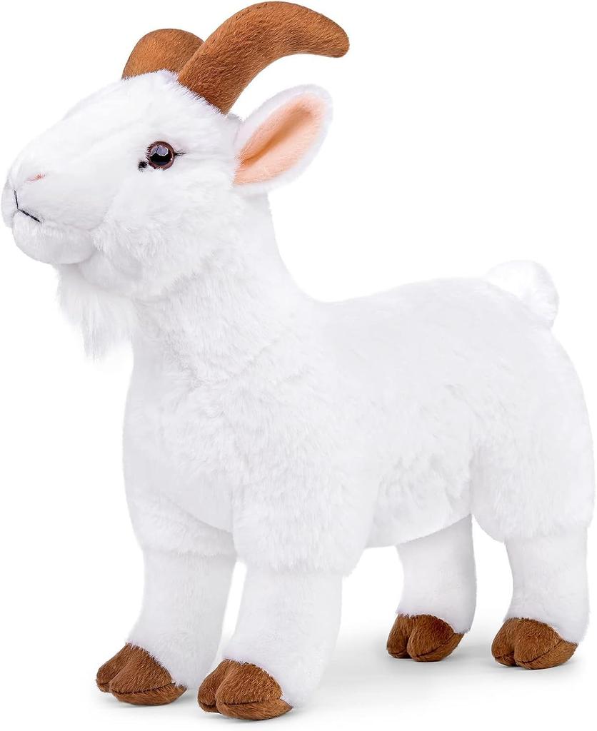 ZHONGXIN MADE 12-Foot White Goat Plush Toy, Kids Toy with Unique Design and Safe Materials, Suitable for All Ages, Gift, Birthday, Christmas, Home