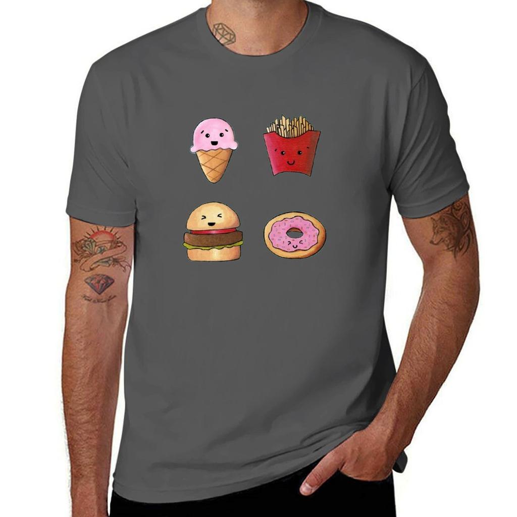 Kawaii Fast Food Turquoise Tshirt Outdoor Activity Sports Tshirt