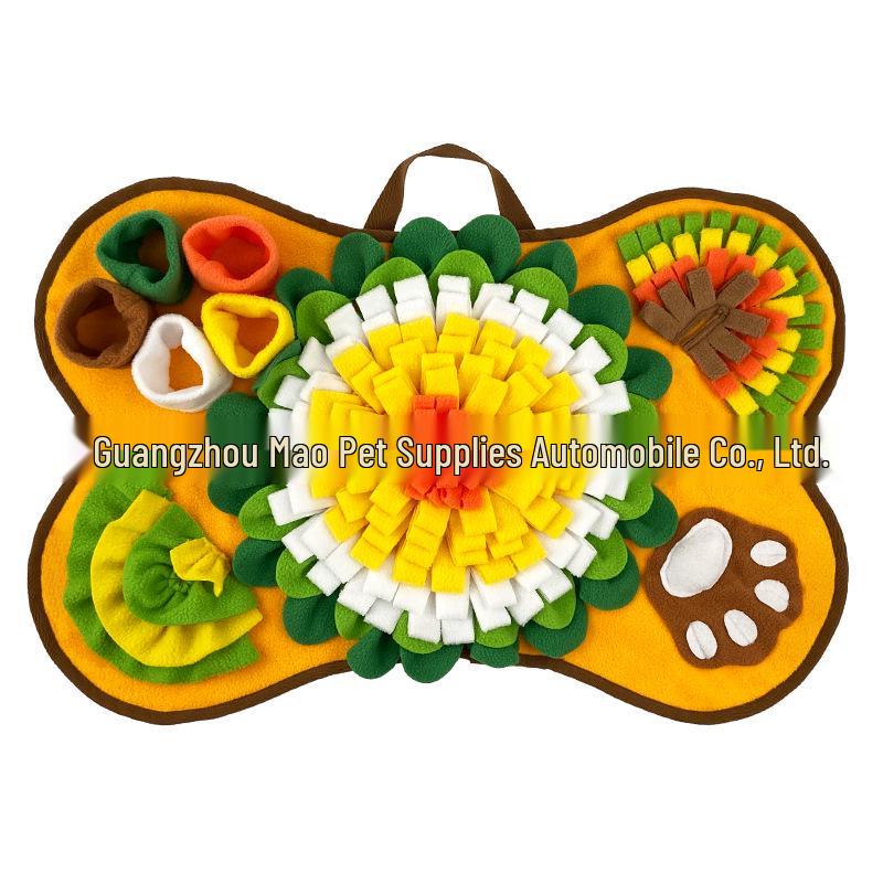 

Pet Sniffing Mat: Non-slip, Easy-Clean, Anti-Tear Feeding Mat for Dogs & Cats жёлтый