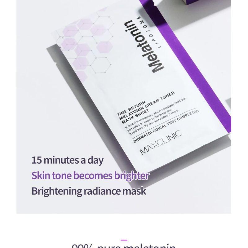 MAXCLINIC - Time Return Melatonin Cream Toner Mask Sheet Set