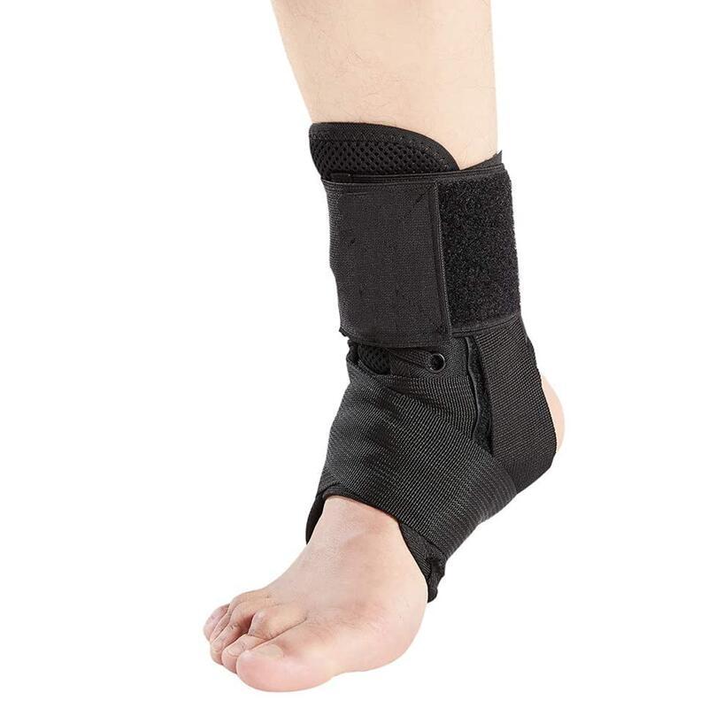 1Pc Lace Up Ankle Support Brace For Women Men Stabilizer For Sprained Ankle Sport Injuries Plantar Fasciitis