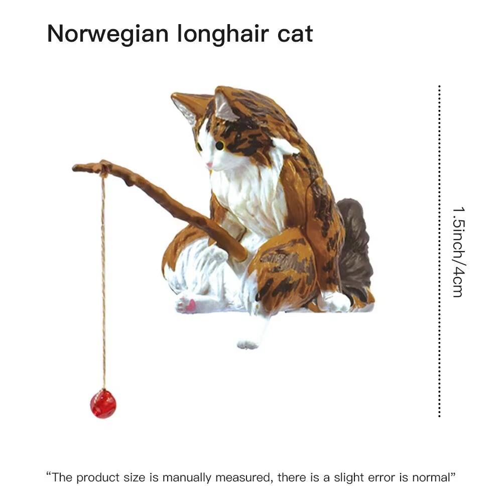 Fish Tank Fishing Cat Hanging Creative Landscape Decoration Office Decoration Fishing Mini Decoration Micro Landscape