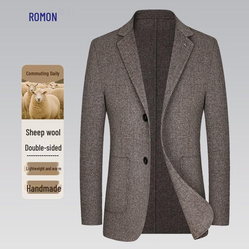 Romon Men s Autumn/Winter Wool Blend Casual Suit Jacket 190