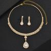 1Set  Bridal Jewelry Sets For Women Simple Earring Necklace Set Exquisite  Necklaces Earrings Set Gifts