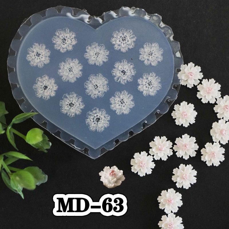 Silicone Carved Nail Stickers Nail Art Silicone Mold 3D Flower Star Nail Art Mold Flower Silicone Carved Mold Nail Decor