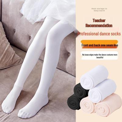 Weiße Sommer-Tanzstrumpfhosen für Mädchen - Leichte Socken zum Üben