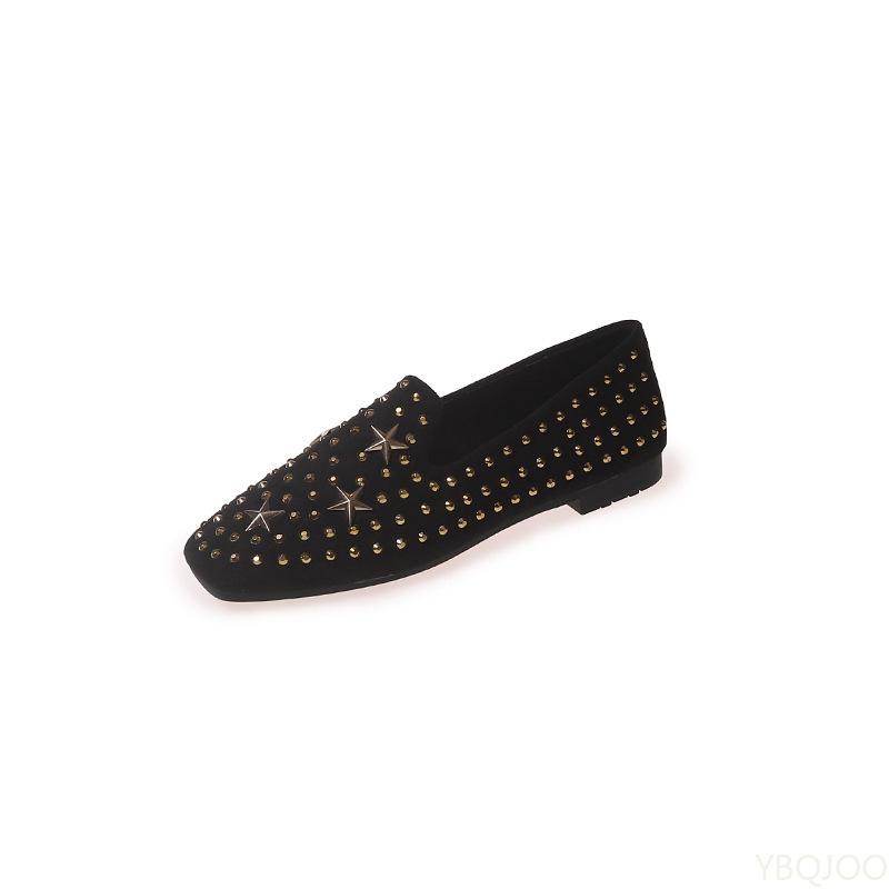 Women's new summer Fashionable versatile Square Heel Work Shoes leisure Comfort Flats Lightweight  breathable soft-soled shoes