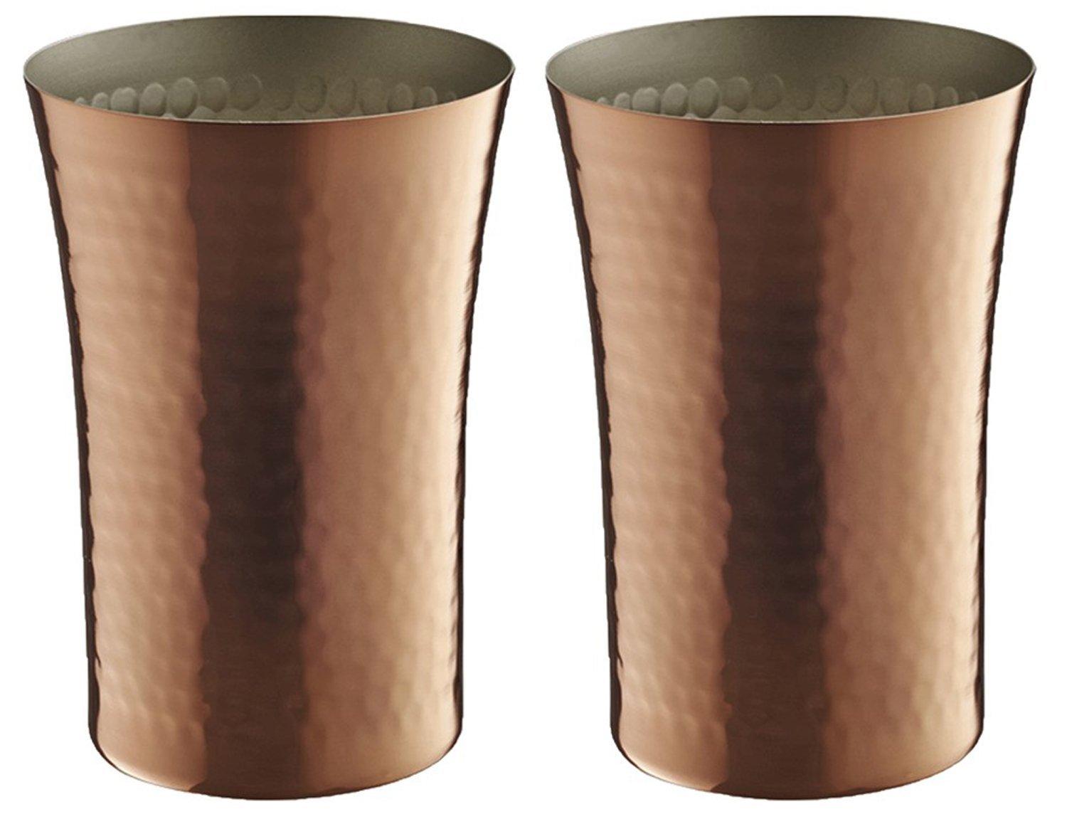 

Set of 2 300ml beer pure copper with hammered manufactured in Tsubame Niigata Japanese-made tumblers, Tsubame-no-Takumi, finish, City, Prefecture,