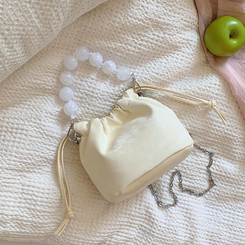 Handbag Bag Women's Niche Design Korean Version of Personalized Leisure Simple Bucket Bag Fashion Chain Shoulder Messenger Bag