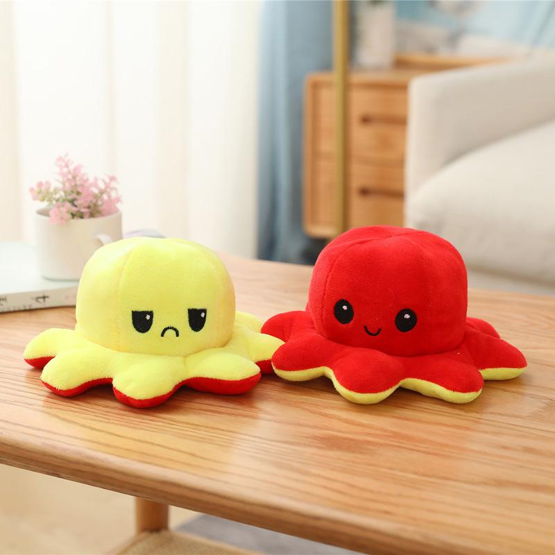 Flipped octopus doll plush toy octopus double-sided flipped little octopus doll children's doll
