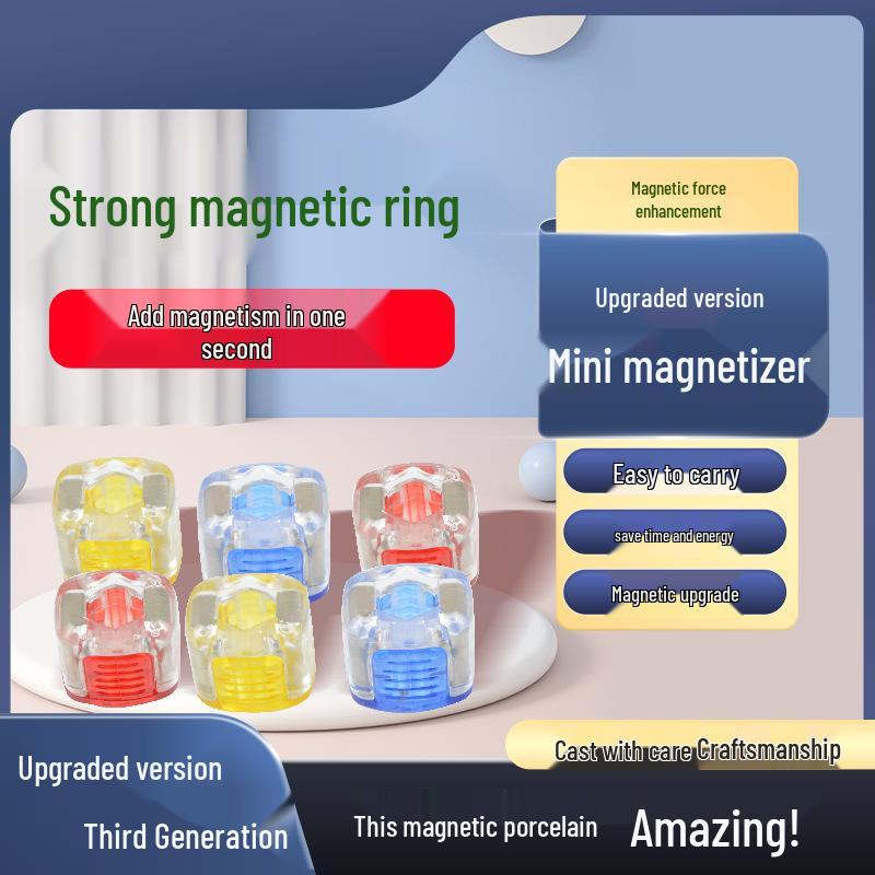 Jelly Universal Magnetic Sleeve: Strong Magnetizer/Demagnetizer with Impact-Resistant Hex Handle for Screwdriver Bits.
