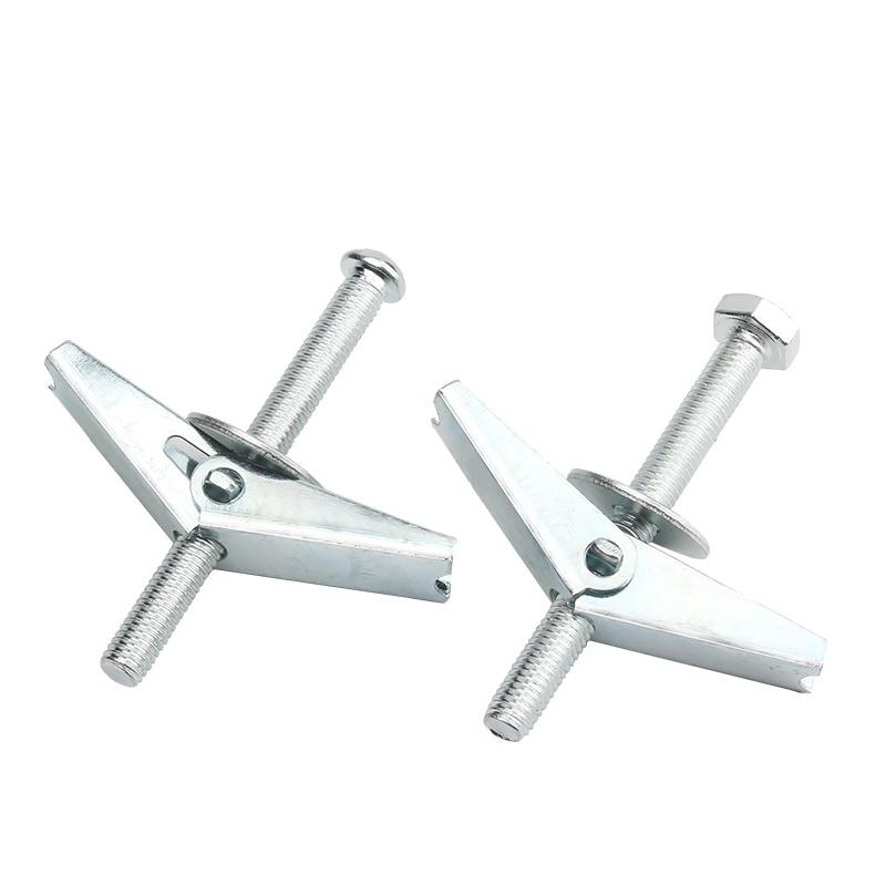 M4 M5 M6 M8 M10 M12 Galvanized Carbon Steel Heavy Duty Hollow Wall Anchors For Drywall Ceiling Toggle Bolts Wing Nut Kit